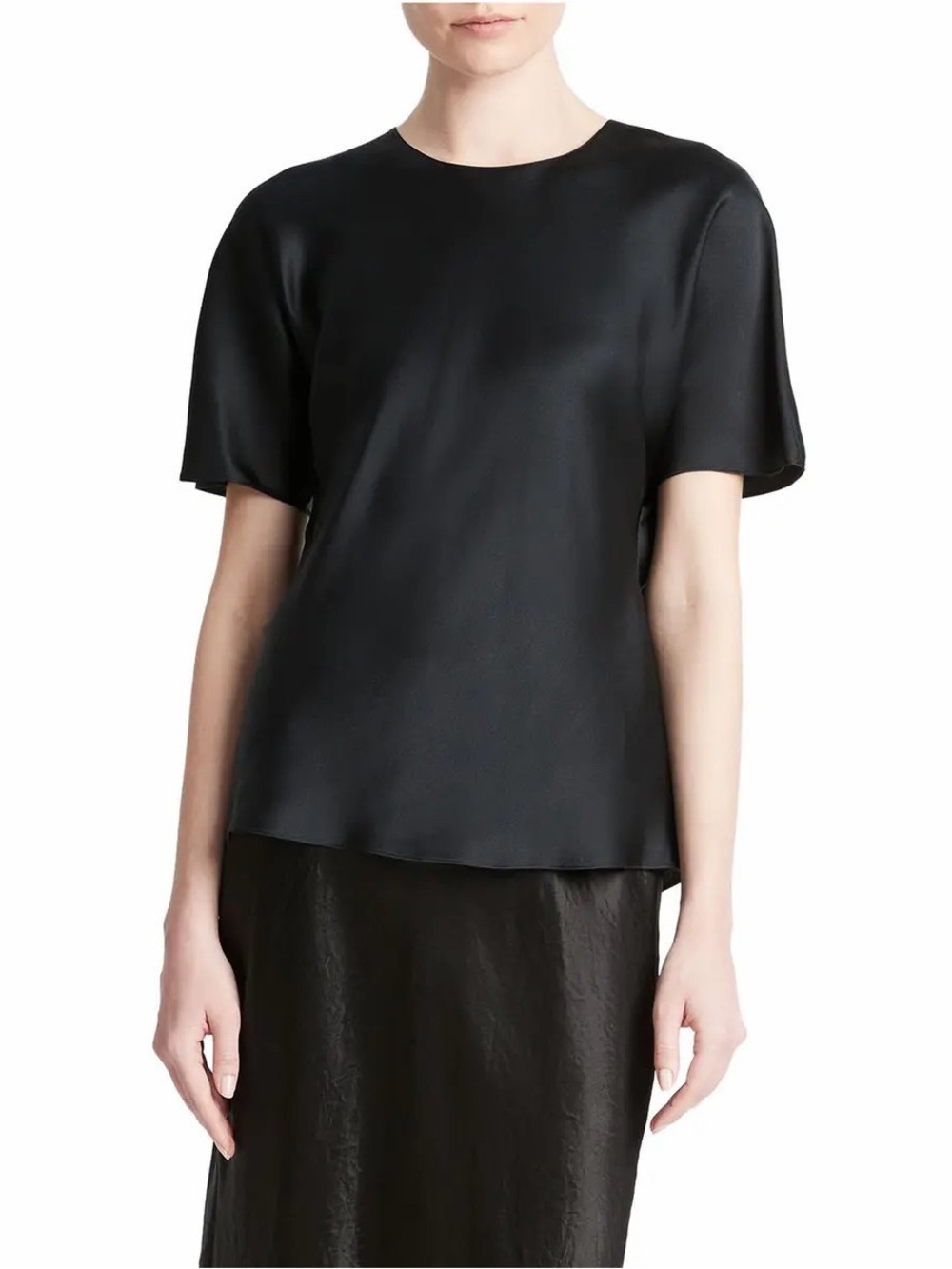 New w/ Tags Vince Black Satin T-Shirt sizes Small and Medium